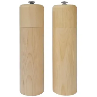 ERST-HOLZ Kochlöffelhalter Salz und Pfefferstreuer aus Zirbenholz Salz- und Pfeffermühle beige