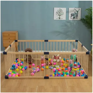 Sonakia Baby Laufstall, 120x180cm 150x200cm 160x160cm Baby Laufgitter Aus Holz, Kleinkind-laufstall, Großer Babyzaun, Sicherheits-krabbelgitter, Indoor-Outdoor-kinderaktivitätszentrum,150x200cm