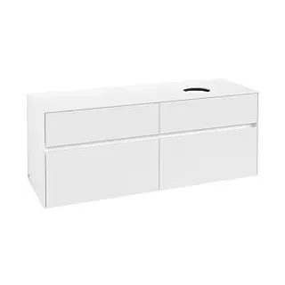 Waschbeckenunterschrank 140 x 55 cm White Matt