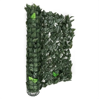 blumfeldt Balkonsichtschutz Fency Dark Leaf Sichtschutzzaun Windschutz 300x100 cm dunkelgrün Mix grün 300 cm x 300 cm x 100 cm