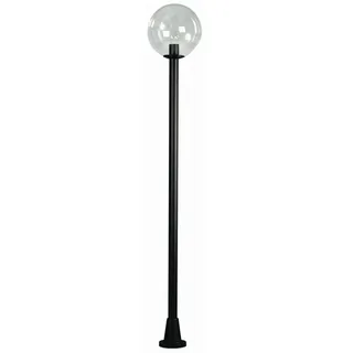 Albert Outdoor Mastleuchte Typ Nr. 2054, Ø 30cm, Höhe 185cm, IP44, E27 A65 max. 150W, Kugel transparent, schwarz ALB-662054