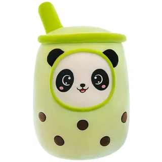 JAWSEU Bubble Tea Plüschtier, Panda Bubble Tea Plüschtier Boba Kuscheltier Plush Bubble Tea Stofftier Plüschpuppen Milchtee Softpuppe Teetasse Kissen Gefüllte Plüsch Spielzeug Kinder Geschenke