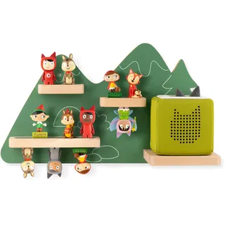 Tonies Kinderregal Auf zum magischen Berg 48 x 27,2 cm Buche grün