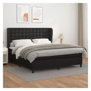 vidaXL Boxspringbett 160 x 200 cm Schwarz