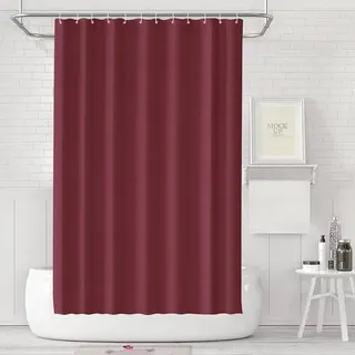 Duschvorhang 180x180 antischimmel Dunkel Rot H180 x B180 cm (1er Pack)