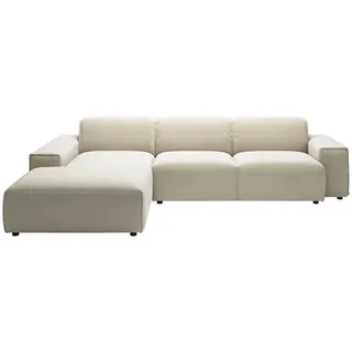 Pure Home Lifestyle Ecksofa 9125, Natur, Kunststoff, 4-Sitzer, Ottomane links, L-Form, 300x189 cm, Goldenes M, Made in EU, Oeko-Tex® Standard 100, DGM-Emissionslabel, seitenverkehrt erhältlich, Hocker erhältlich, Wohnzimmer, Sofas & Couches, Wohnlandschaften, Ecksofas