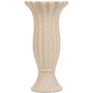 Vases Römische Säulen Vasen Deko Retro Keramik Vase Vase für Pampasgras für Büro, Haus, Hotel (S, Beige)