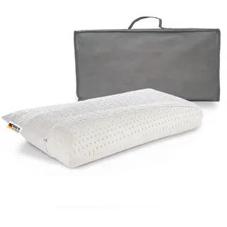 Kissen Konzepte Nackenstützkissen Orthopädisches Gelschaum Viscoschaum Nackenstützkissen Saponetta, Füllung: Viscoelastischer Memoryschaum, Bezug: Tencel, Rückenschläfer, Seitenschläfer, Druckentlastende Stützfunktion beige