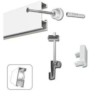 Neumann Bilderrahmen Bilderrahmen Bilderschienenset Silber 3 m 2 St.