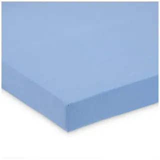 FabiMax Spannbettlaken 80x40 cm (Oval) für Stubenwagen Matratze, Jersey, 100% Baumwolle blau