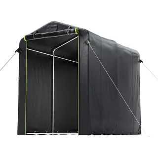Juskys Juskys® Gerätezelt S - 3,6 m3 Outdoor Unterstand mit Fenster & Tür, 180x120x165 cm, wasserfeste Plane & Metallrahmenkonstruktion, Schutz im Außenbereich