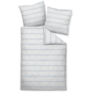 Janine Bettwäsche Milano, Hellblau, Textil, Kreise, 135 cm, Textiles Vertrauen - Oeko-Tex®, bügelfrei, pflegeleicht, atmungsaktiv, hautfreundlich, saugfähig, schadstoffgeprüft, Schlaftextilien, Bettwäsche, Bettwäsche