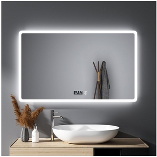 WDWRITTI Badspiegel LED Wandspiegel Touch Badezimmerspiegel spiegel Bad mit Beleuchtung (Lichtspiegel, Spiegel Badezimmer Wand, 80x60 50x70 cm Kaltweiß), energiesparender,IP44