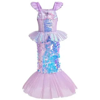 Lito Angels Kinder Mädchen Meerjungfrau Kostümkleid, 9–10 Jahre/140