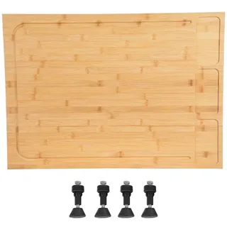 Herdabdeckplatte, Multifunktionale Herdabdeckung, Herdabdeckplatte Schneidebrett, Holzfarbe