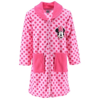Disney Minnie Mouse Kinderbademantel Kinder Mädchen Bademantel Morgenmantel mit Reißverschluss rosa 98