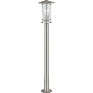 EGLO Außenleuchte Edelstahl 100,0 cm E27 inkl. Glas transparent silber