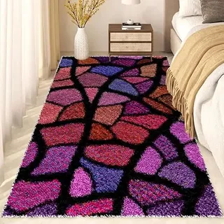Knüpfteppich Zum Selber Knüpfen-Sets,Groß Latch Hook Rug, Vorgedrucktes Muster Leinwand Teppich Stickerei Handwerk Für Erwachsene Handarbeiten diy Teppich Handarbeit Selbst Knüpfen Set 140 x 160 cm