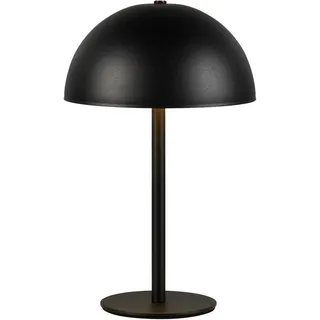 Reality Leuchten LED Tischleuchte MUNOZ, Akku Tischleuchte mit Touchdimmer + USB Anschluss, IP20 indoor, Dimmfunktion, USB-Ladefunktion, mehrere Helligkeitsstufen, LED fest integriert, Warmweiß, bis zu 10h Akkulaufzeit, laden per USB max 7-9h, Akku Leuchte Pilzform schwarz