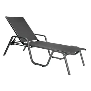 KETTLER BasicPlus Stapelliege, anthrazit/anthrazit, Alu/Textilene, 202 x 70 x 37,5cm, 0301214-7000