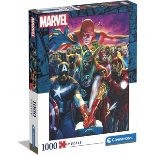 Clementoni - 39672 Collection Puzzle - Marvel The Avengers - Puzzle 1000 Teile für Erwachsene und Kinder ab 10 Jahre, herausforderndes Geschicklichkeitsspiel für die ganze Familie, Medium