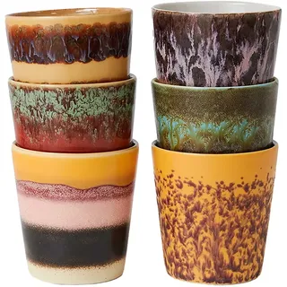 70s Ceramics: Coffee Mugs (Set of 6)