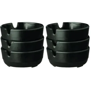 APS Aschenbecher "CASUAL" 3er-Set Schwarze Melamin Aschenbecher, Ø 8 x 3 cm