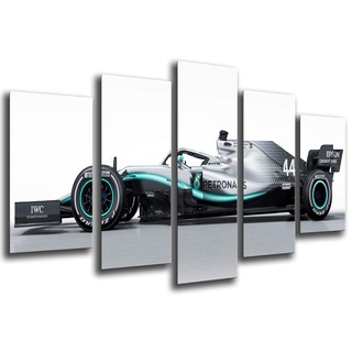Cuadros Camara Modernes Fotobild, für Auto, Formula 1, Mercedes F1, W10, Mercedes F1 2019, Lewis Hamilton, Valtteri Bottas, 165 x 62 cm, Ref. 27296