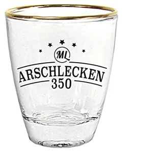 Unbekannt Original Arschlecken 350 Markus Langer Schnapsglas Stamperl aus Glas, 2 cl