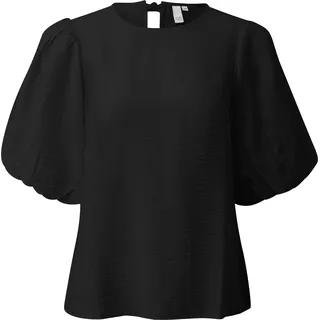 QS Strukturierte Bluse mit Ballonarm Schwarz 32