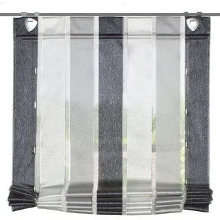 Home fashion Raffrollo Ösen 80 x 130 cm Grau