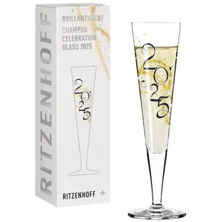 Ritzenhoff Sektglas Brilliantnacht, Glas, Handwäsche empfohlen, transparent, Jahreszahl, H: 24cm