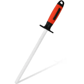 Wisebom Professioneller Keramik-Schärfstab (Körnung 400/1000) Küchenmesser-Schärfstab 39cm aus feiner Keramik hergestellt Diamant Wetzstab Messerschärfer für Grob- / Feinhonen