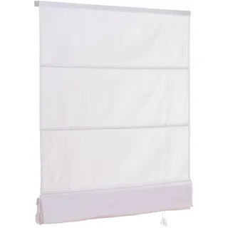 Ventanara® Raffrollo Weiß einfarbig Raffgardine inklusive Montagematerial 160 x 220 cm