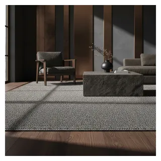 KADIMA DESIGN Teppich CIMA Wohnzimmer Schlafzimmer Waschbar Wohnzimmerteppich Esszimmer, Rechteckig, Höhe: 7 mm, Grau, 160x230 cm, Webteppich Strapazierfähig Robust Waschbar grau Rechteckig | 160 cm x 230 cm x 7 mm