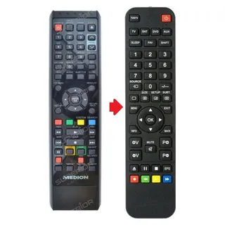Ersatz Fernbedienung für Medion MD83425 NC128 VHS DVD Recorder