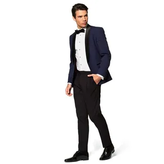 Opposuits Anzug Tuxedo Midnight Blue Kostüm Smoking Anzug Oberstylisches Smoking Anzug in dunklem Blau blau 50