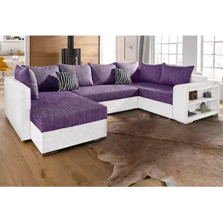 Collection AB Wohnlandschaft Kunstleder 4-Sitzer Lila