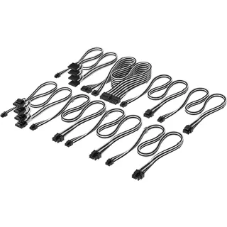 Corsair Elite Premium Pro-Kit Typ 4-Netzteilkabeln – Schwarz/Weiß