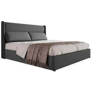 Flieks Polsterbett, Grau, Holz, 160x200 cm, Schlafzimmer, Betten, Polsterbetten