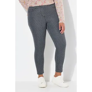 Janet & Joyce by Happy Size Janet & Joyce Jeggings Jeggings Slim Fit Minimal-Print Gesäßtaschen schwarz 48