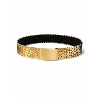 Taillengürtel "Krokolux", Damen, Gr. L, gold, Metall, COLLEZIONE ALESSANDRO, unifarben, Basic, Gürtel, elastischer Schuppengürtel in Gold