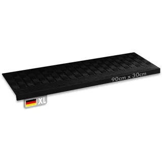 etm - Stufenmatte aus Gummi - 1 Stück - wetterfeste & Rutschhemmende Treppenstufen Matten - Gummistufenmatte für Außen - Treppenauflage - Antirutschmatte Diamond (30x90cm)