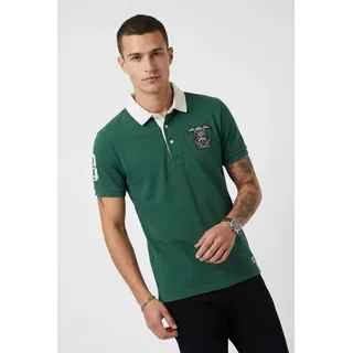 Superdry Poloshirt VINTAGE PIQUE RUGBY POLO mit Kurzarm, aus Baumwolle und Single Jersey, Relaxed Fit grün M (48)