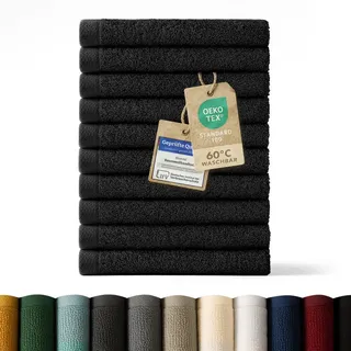 Blumtal Gästehandtuch 30 x 30 cm schwarz