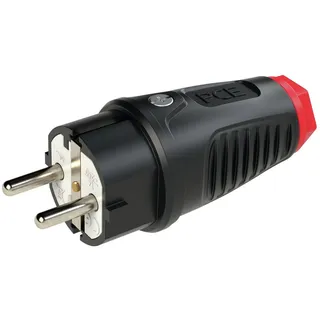 PCE Schutzkontaktstecker Vollgummi 16A / 250V AC / 3p (2P+E)