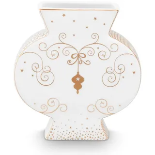 PiP Studio Geschirr Pip Studio flache Vase Christmas, Weiss