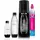 black + PET-Flasche 2 l + PET-Flache 1 l + Zylinder