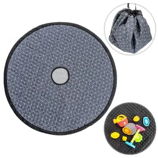 zamboo Spielplatzdecke 2in1 - Tasche und Unterlage - Grau Weiß