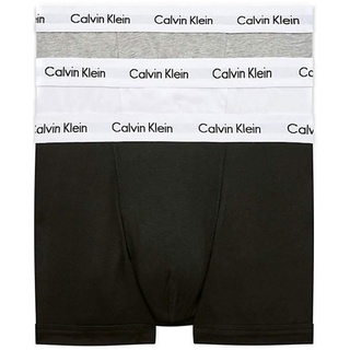 Calvin Klein Herren Low Rise Trunk 3pk Boxershorts, Schwarz (Black/White/Grey Heather 998), XS (3er Pack)